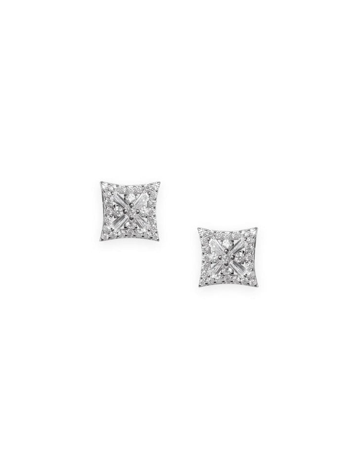 AD Silver Stud Earrings, Illuminating with Captivating Brilliance Earrings