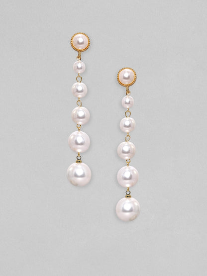 As Seen On Dhanashree Verma Rubans Voguish String Of Pearl Dangle Earrings. Earrings