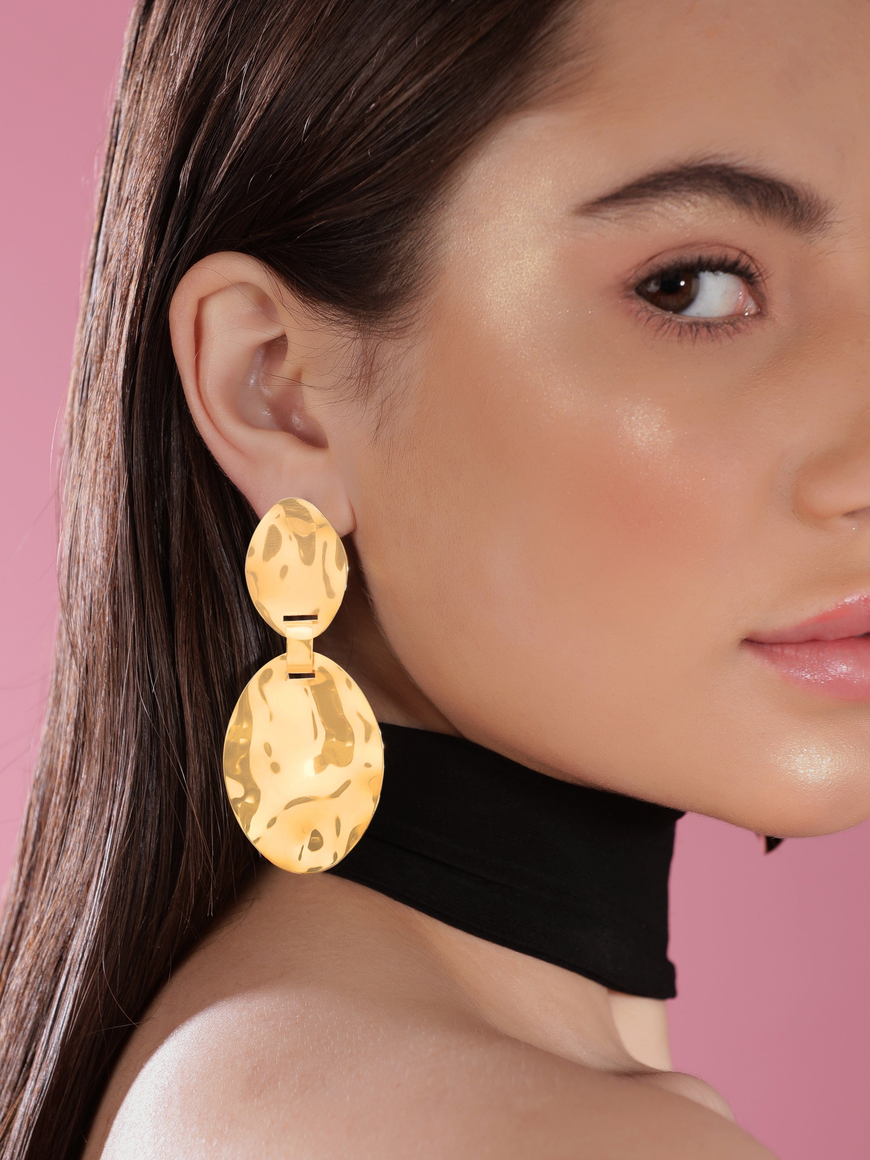 As Seen On Elli Avram Rubans Voguish 18K Gold-Plated Geometric Drop Earrings Earrings