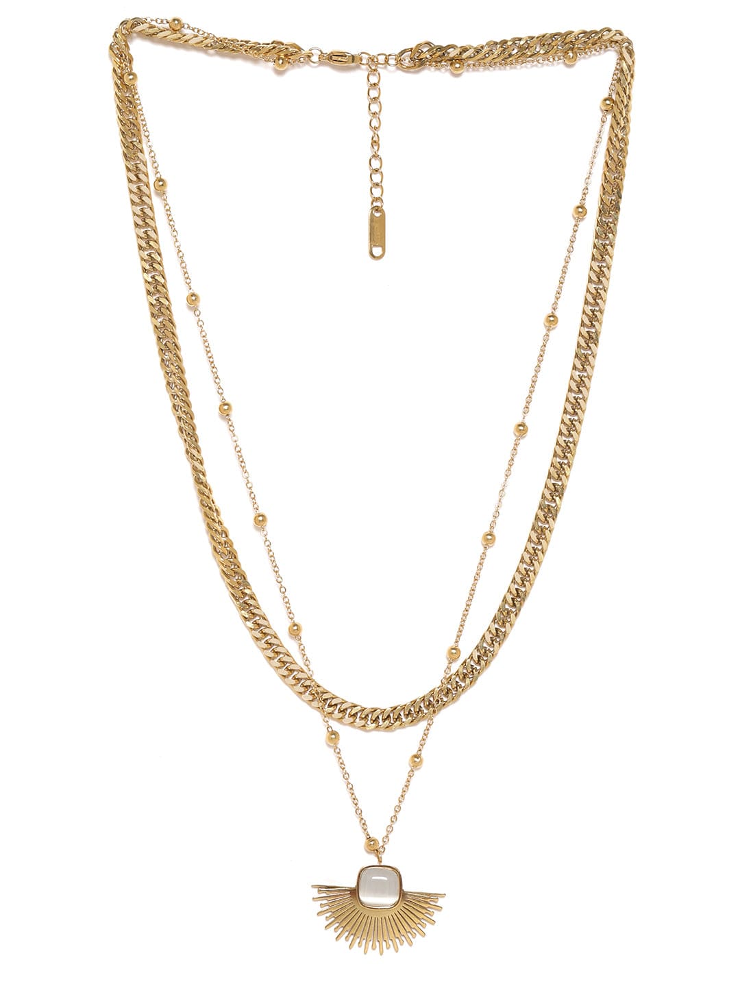 Gold plated Cuban Link Layered Chain  Necklaces, Necklace Sets, Chains &amp; Mangalsutra