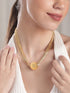 Gold plated multilayered Box chain Ball Charm statement Necklace Necklaces, Necklace Sets, Chains & Mangalsutra