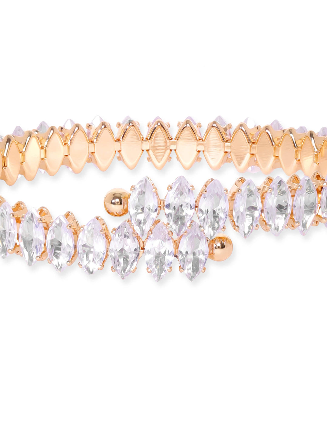 Rubans 18K Gold plated Korean Crystal studded Adjustable bracelet Bangles & Bracelets