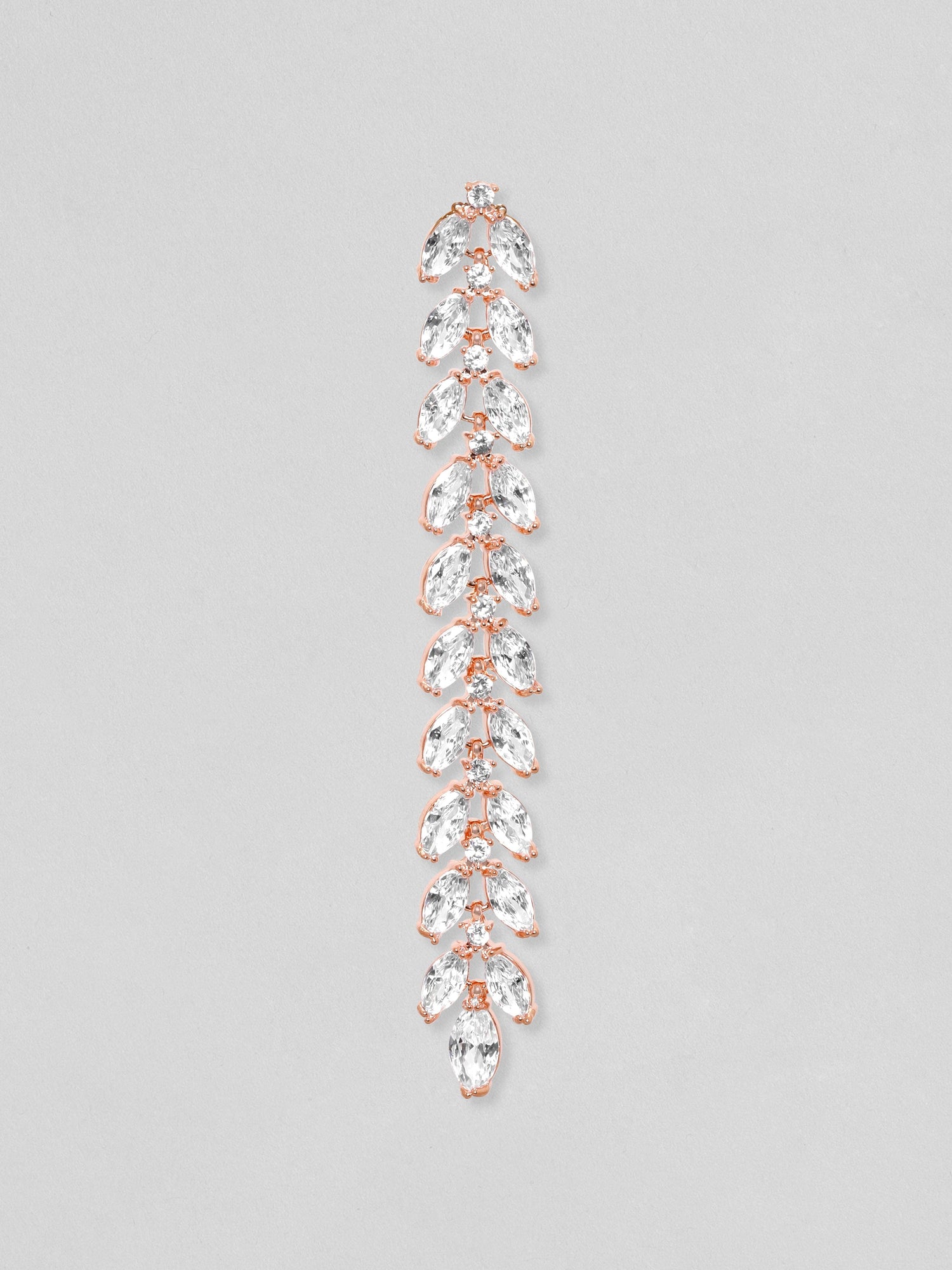Rubans 18k Gold Plated Premium Marquise Crystal Studded Dangle Earrings Earrings