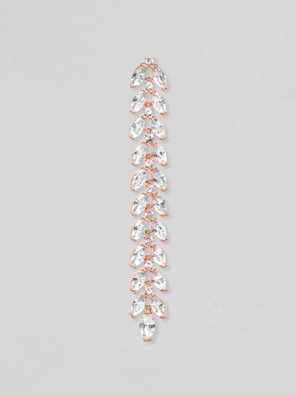 Rubans 18k Gold Plated Premium Marquise Crystal Studded Dangle Earrings Earrings