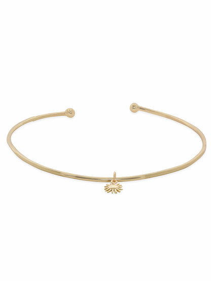 Rubans 18K Gold plated starburst charm choker necklace Necklace