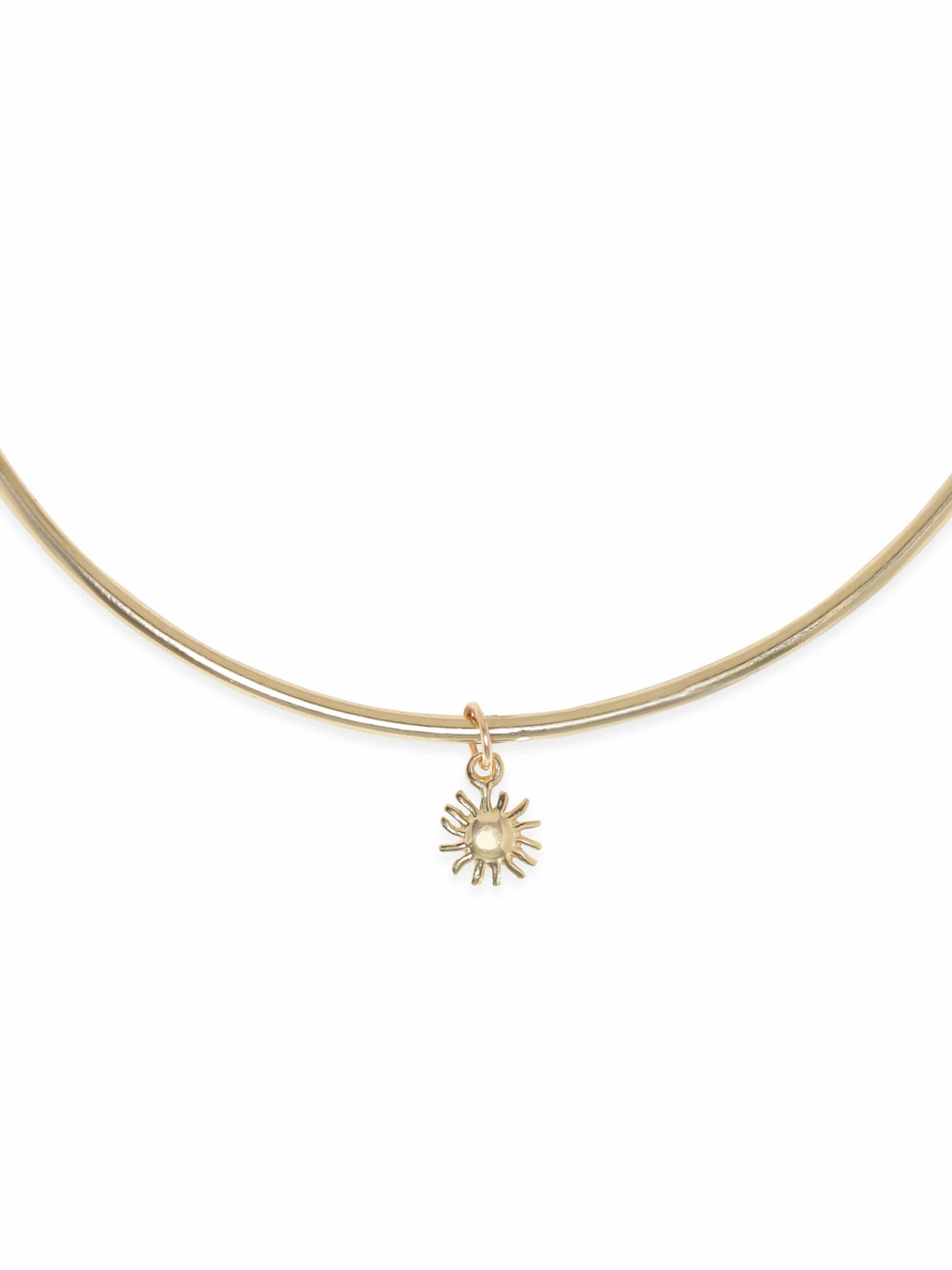 Rubans 18K Gold plated starburst charm choker necklace Necklace