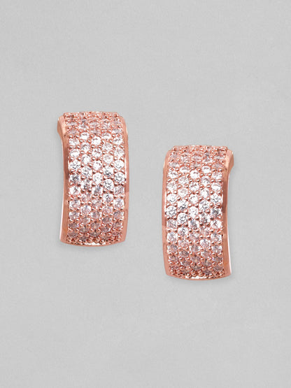 Rubans 18KT Rose Gold-Plated Circular Hoop Earrings Earrings