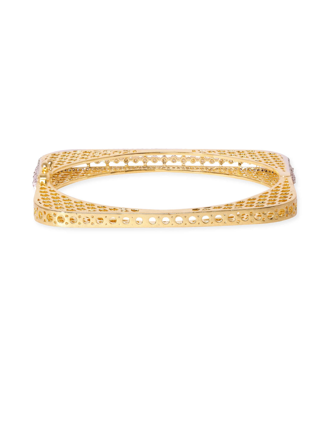 Rubans 22K Gold Plated Zirconia Studded Elegant Bracelet Bangles & Bracelets