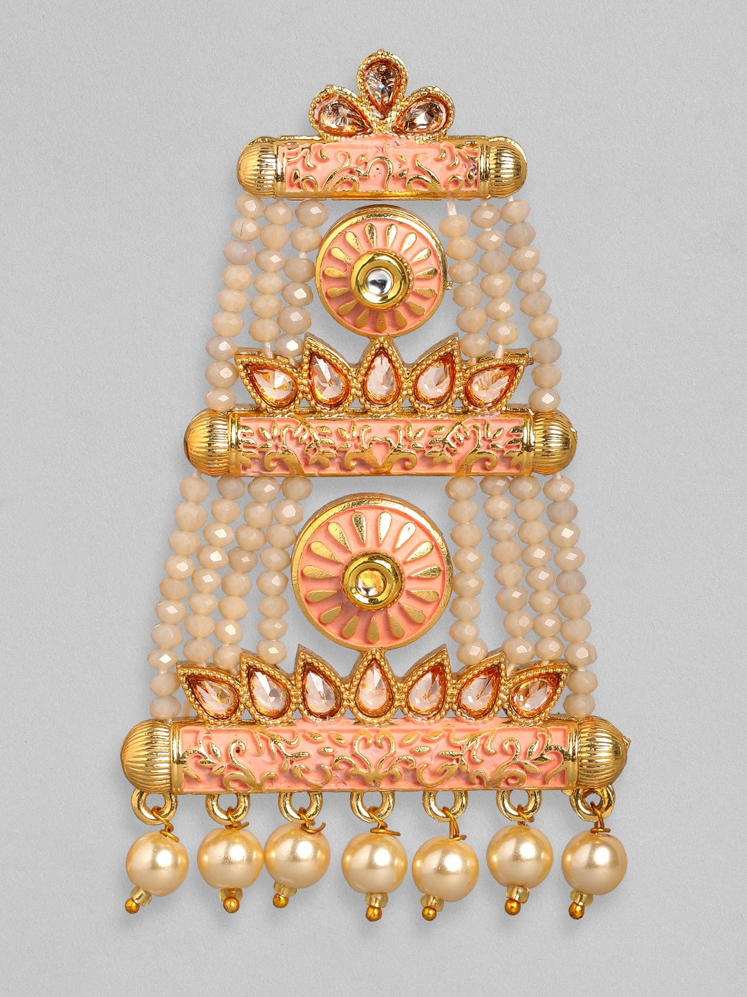 Rubans 24K Gold Plated Handcrafted Pastel Color Drop Earrings Earrings
