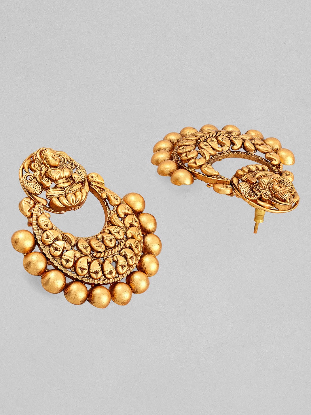 Rubans 24K Gold Plated Matt Finish Necklace Set With Beautiful Design Necklace Set