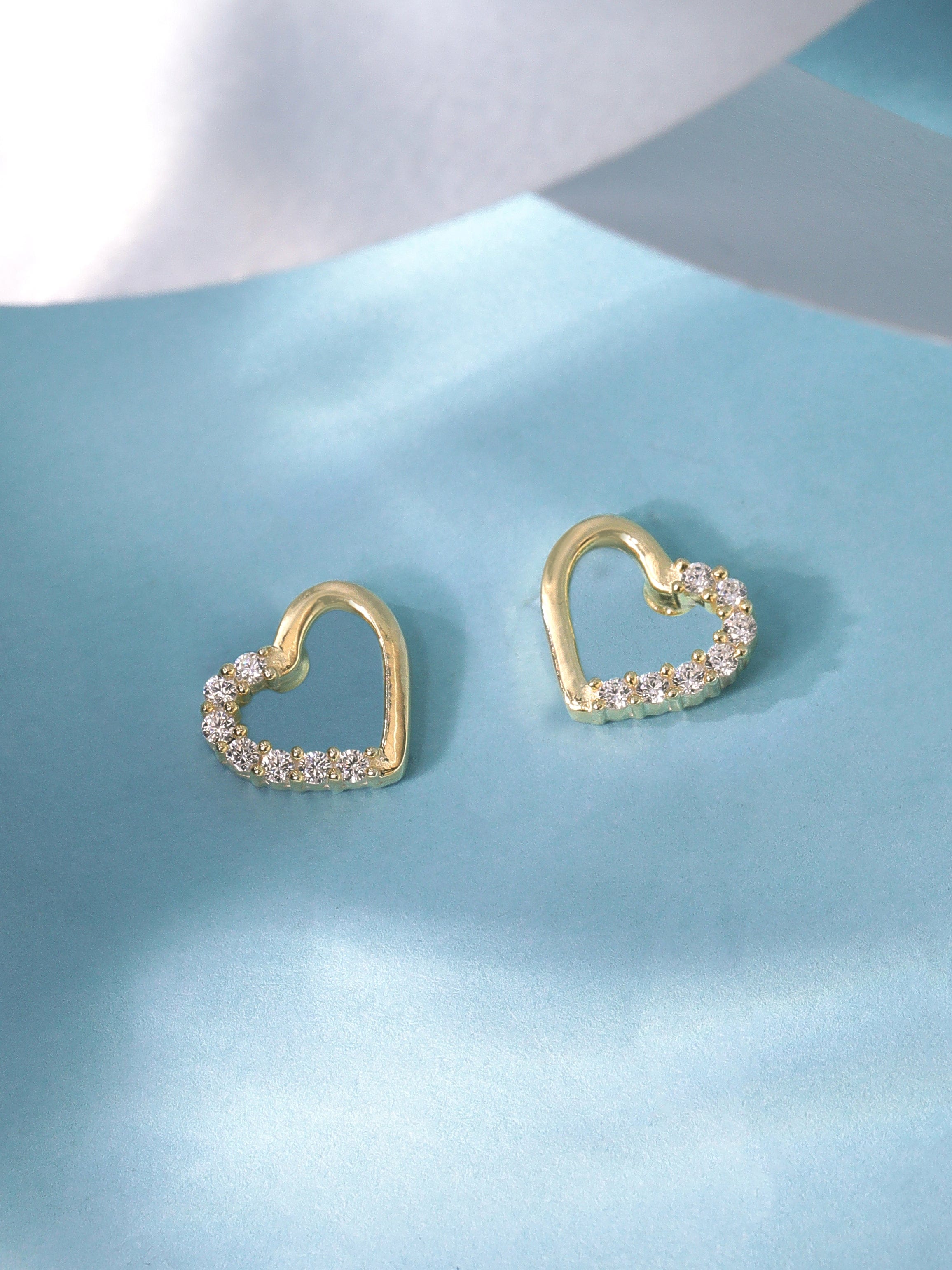 Sterling Silver Puffed Heart studs – Orli Jewellery