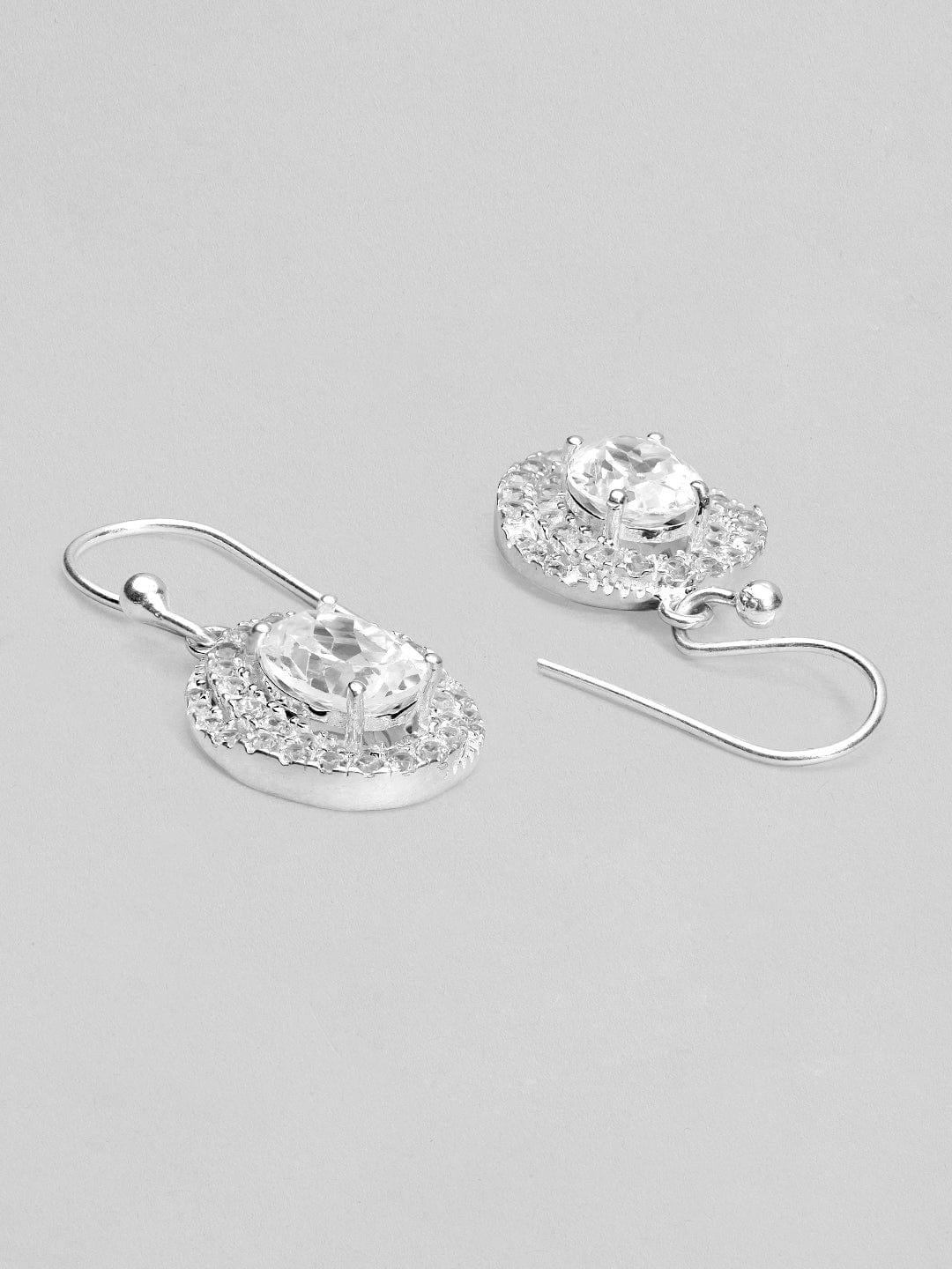Rubans 925 Silver The Forever Zirconia Love Drop Earrings. Earrings