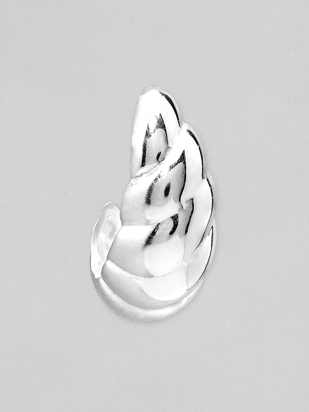 Rubans 925 Silver The Twirling Silver Beauty Hoop Earrings. Earrings