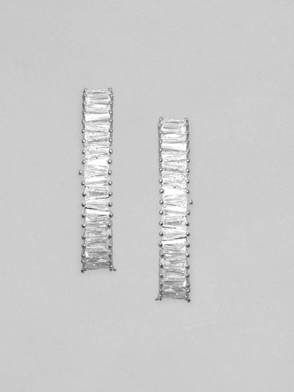 Rubans Elegant Silver-Plated Circular Hoop Earrings Earrings