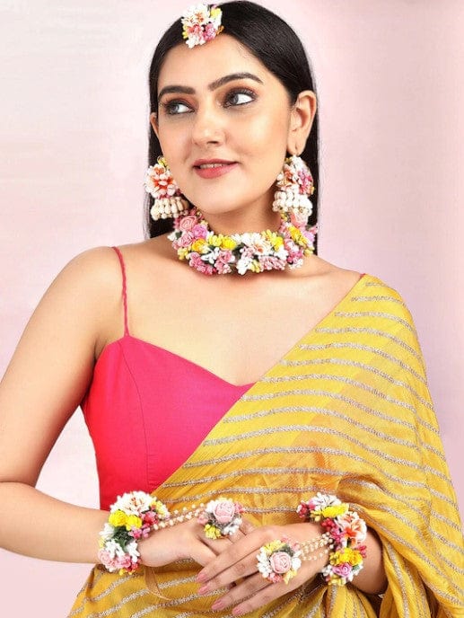Rubans Floral Intricate Rani Haar Set Necklace Set