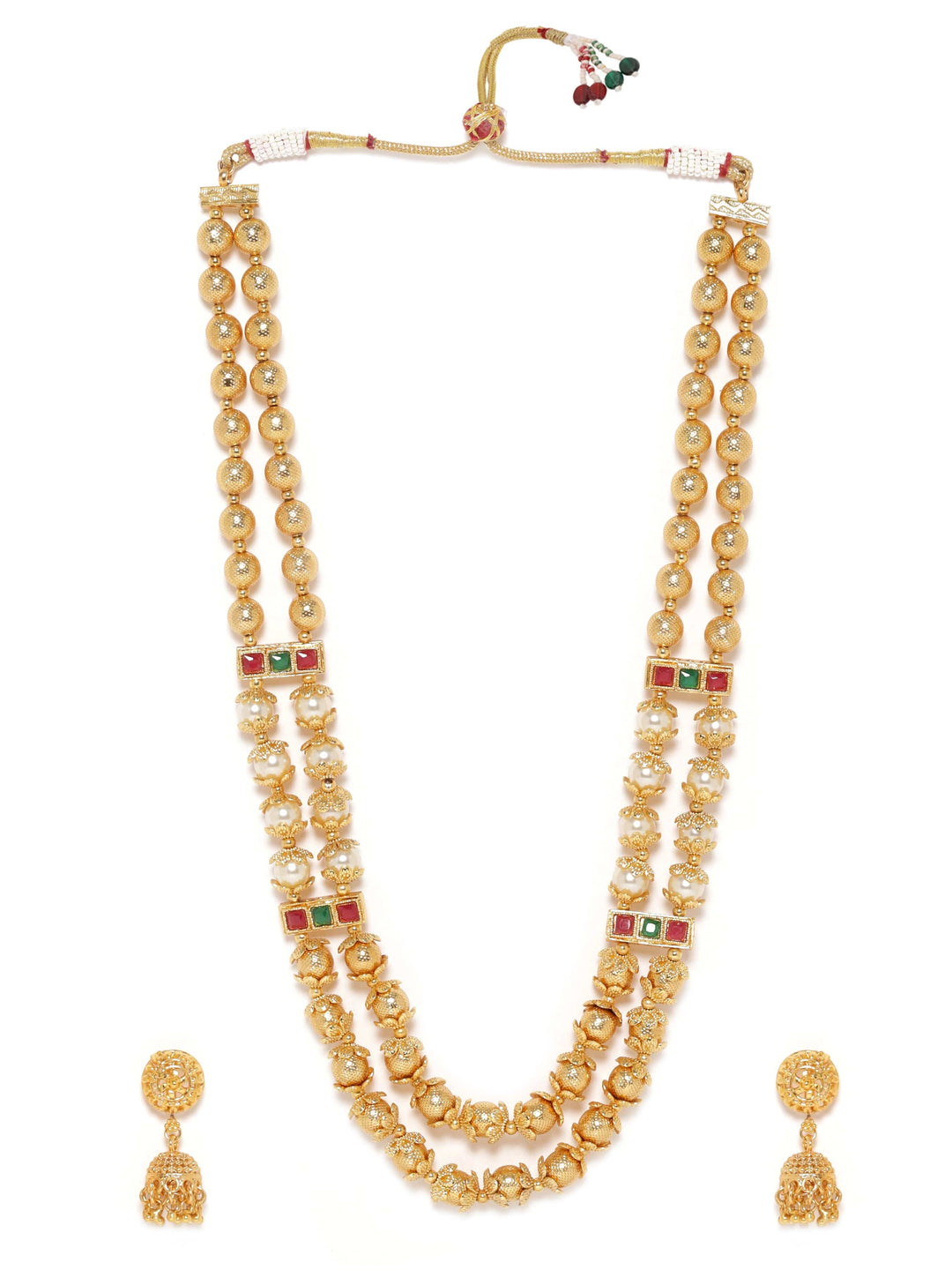 Rubans Gold-Plated 2 Layered Necklace Set Jewellery Sets