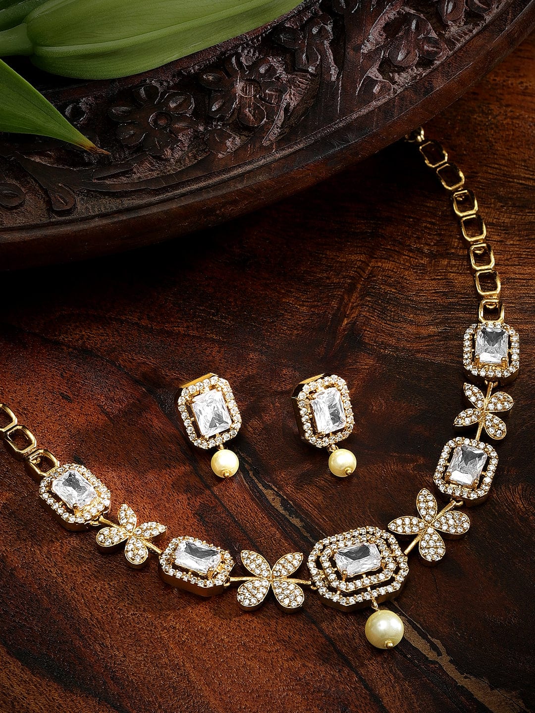 Rubans Gold-Plated Beaded Jewellery Set Jewellery Sets