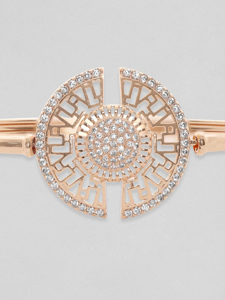 Rubans Gold-Plated Cubic Zirconia Bangle-Style Bracelet Bangles & Bracelets