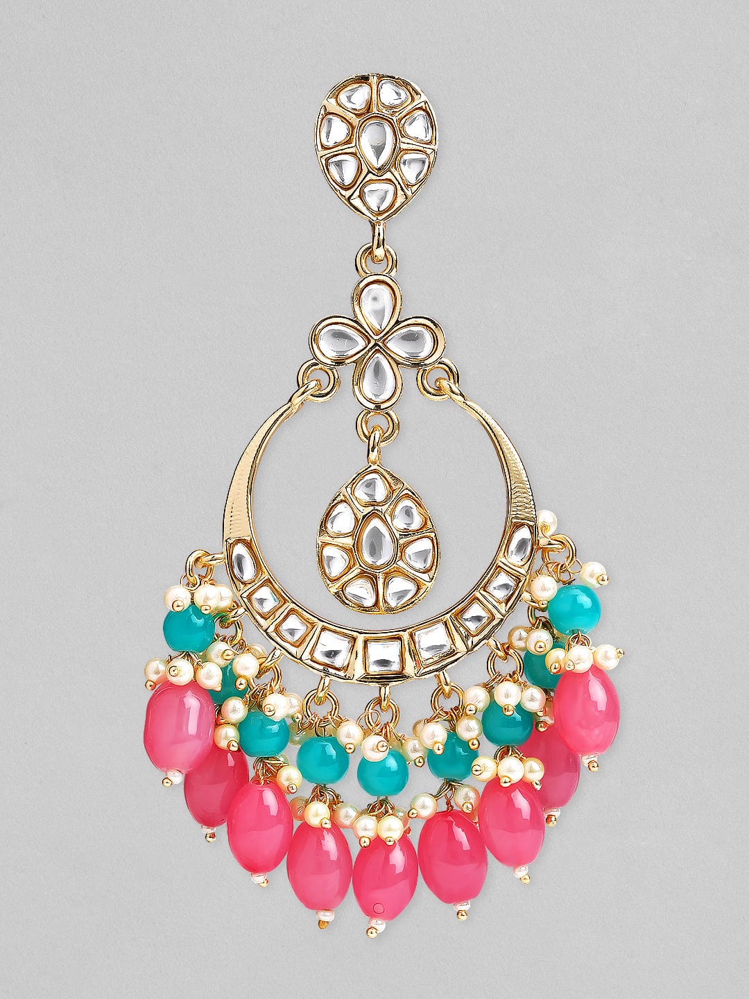 Zaveri Pearls Pastel Blue  Pink Meenakari Lotus Design Traditional Jhumki  Earring ZPFK10191 Buy Zaveri Pearls Pastel Blue  Pink Meenakari Lotus  Design Traditional Jhumki Earring ZPFK10191 Online at Best Price in