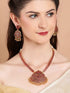 Rubans Gold-Plated & Red Color Stone-Studded Handcrafted Jewellery Set Jewellery Sets