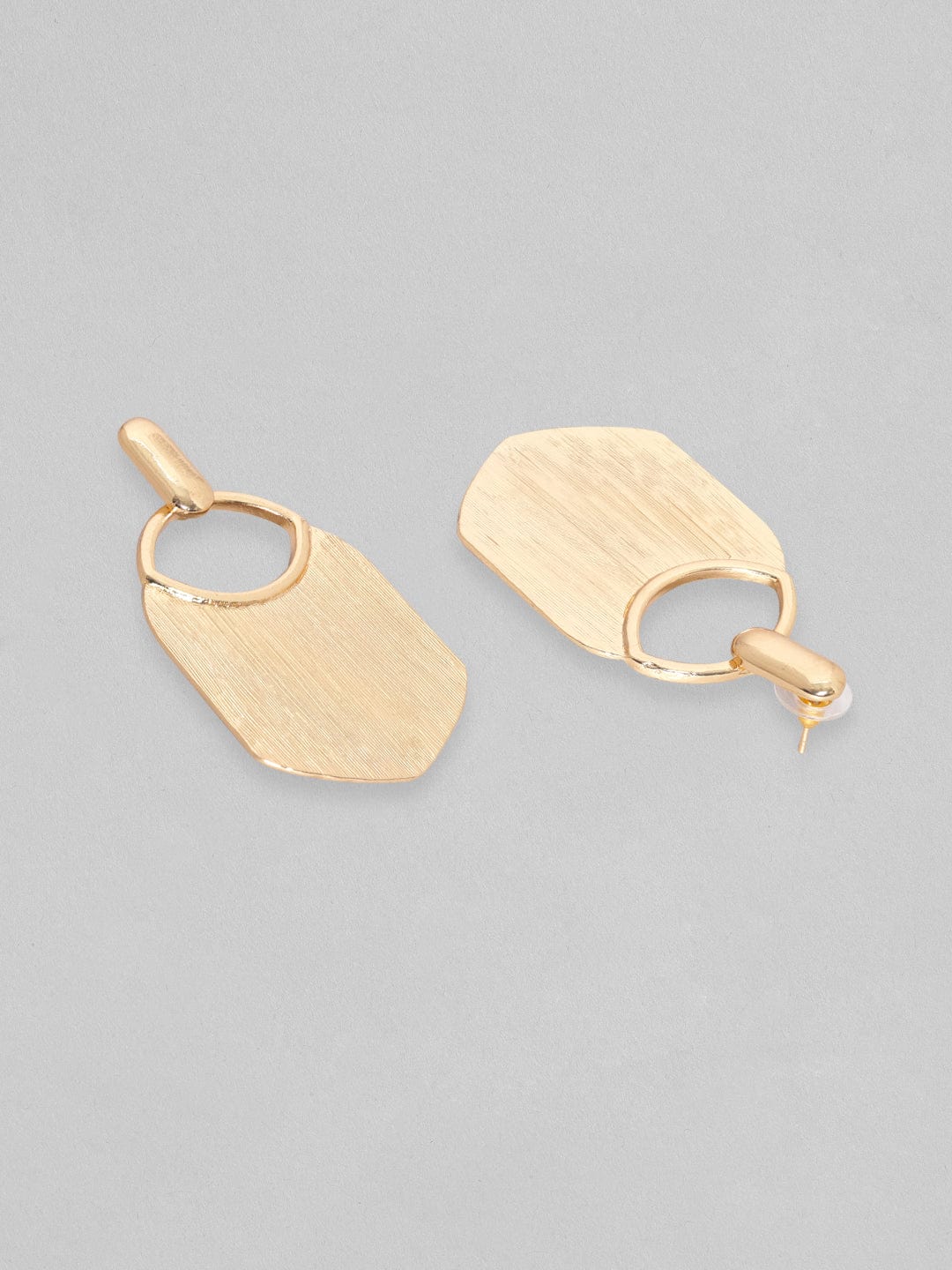 Rubans Gold Toned Textured Statement Tassel Earrings Earrings