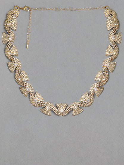 Rubans Gold-Toned &amp; White Gold-Plated Handcrafted Necklace Chain &amp; Necklaces