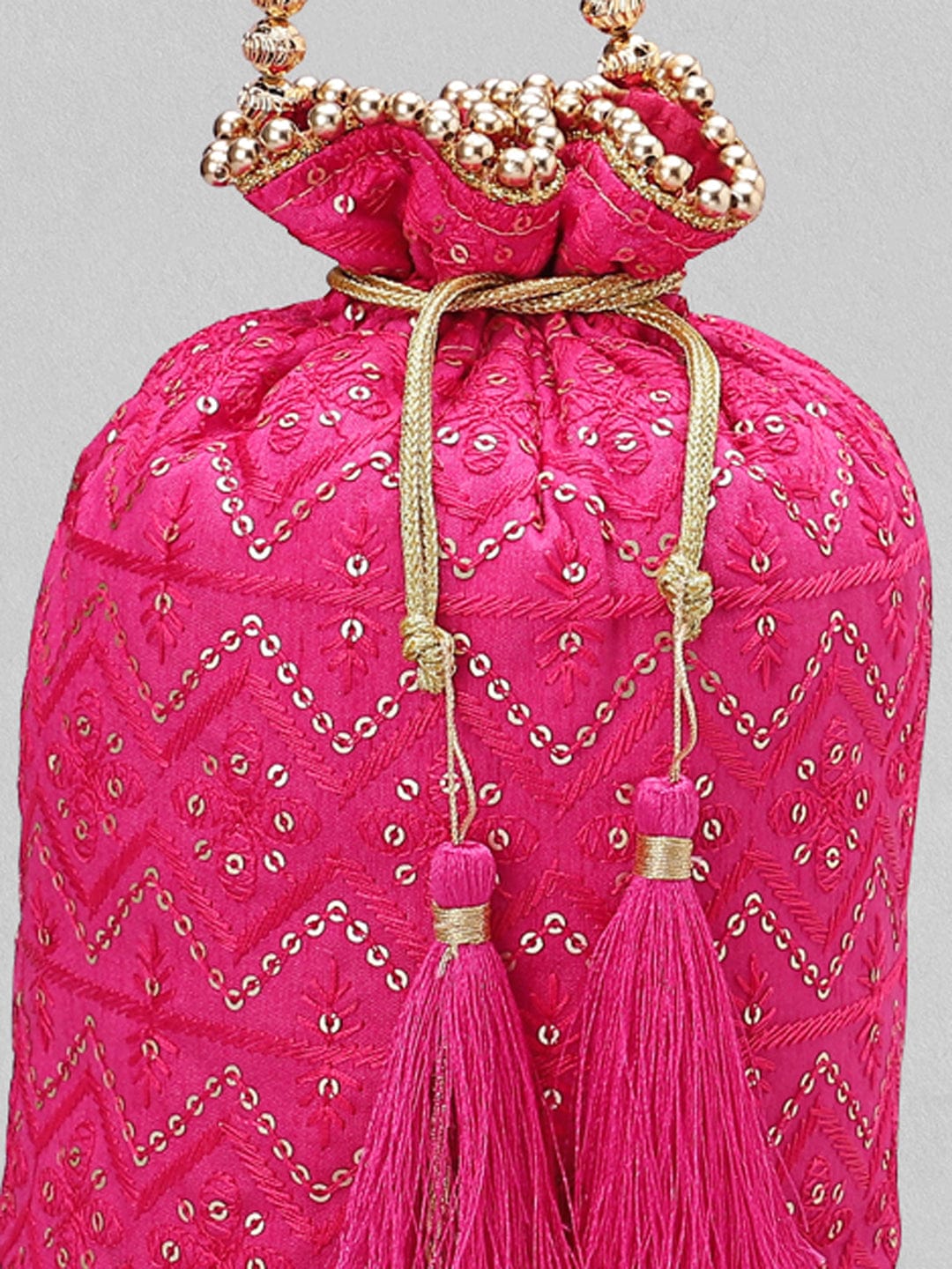 Rubans Hot Pink Potli Bag Handbag &amp; Wallet Accessories