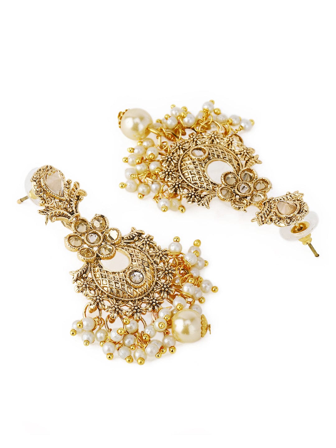 Rubans Kundan Studded Pearl Embellished Necklace Set Necklace Set