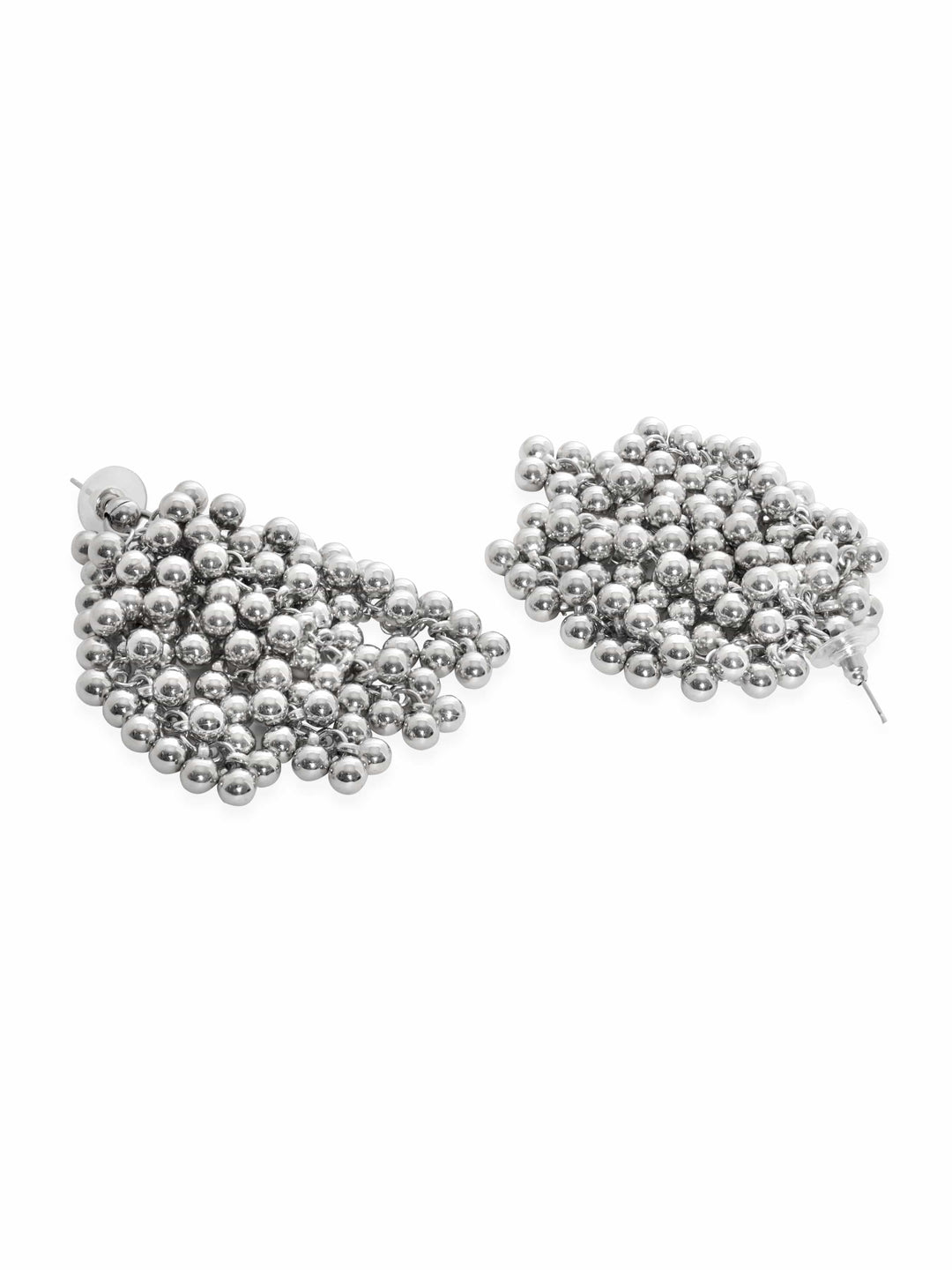 Rubans Moonlit Cascade Exquisite Silver Tone Drop Earrings Earrings