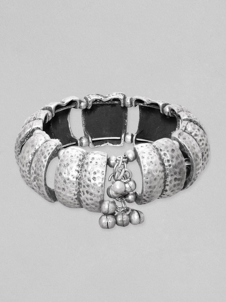 Rubans Oxidised  Women Silver-Plated Kada Bracelet Bangles & Bracelets
