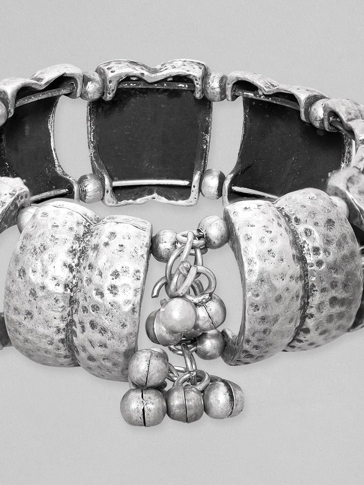 Rubans Oxidised  Women Silver-Plated Kada Bracelet Bangles & Bracelets