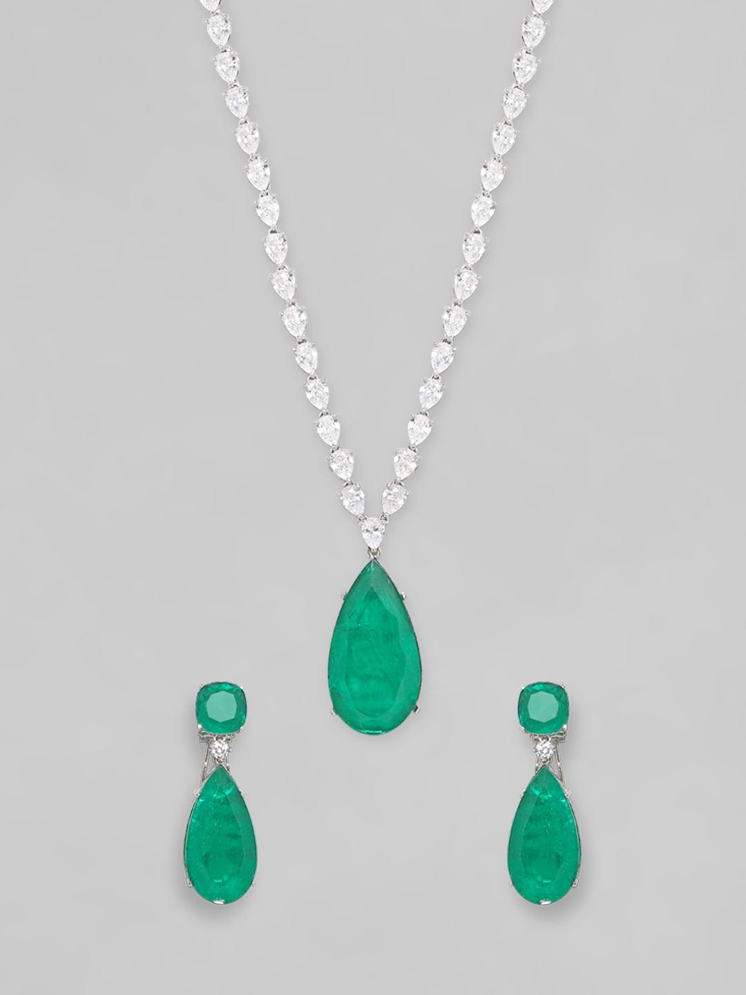 Rubans Pear Emerald Pendant Set Necklace Set