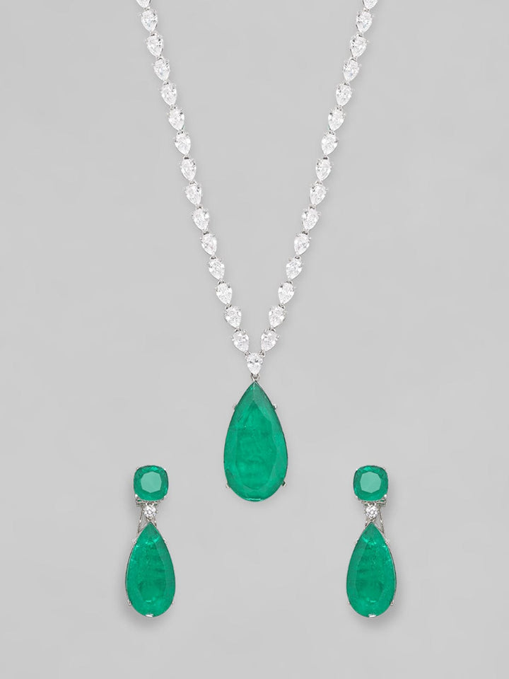 Rubans Pear Emerald Pendant Set Necklace Set