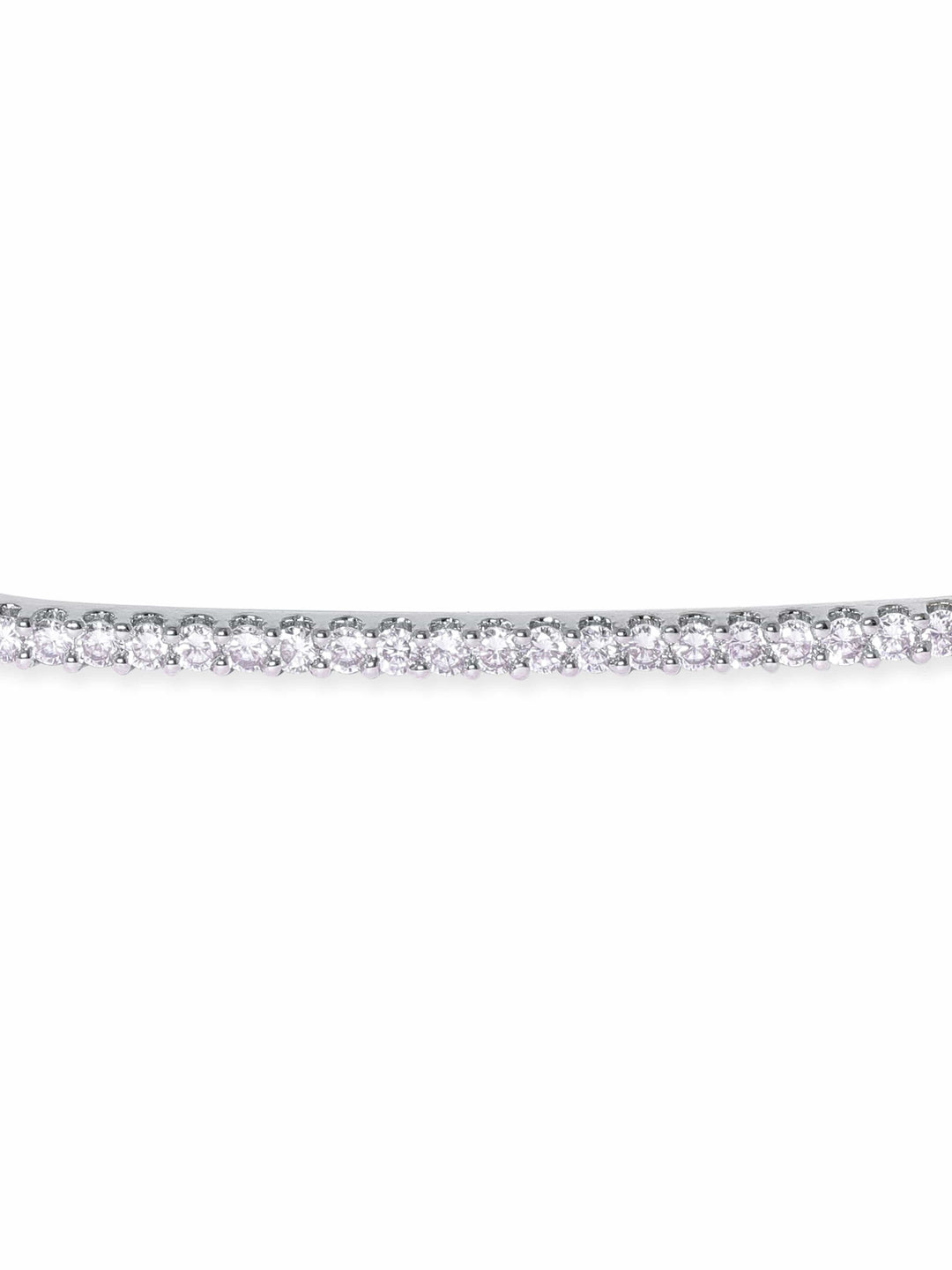Rubans Rhodium plated Zirconia studded dainty Classy Bracelet Bangles & Bracelets