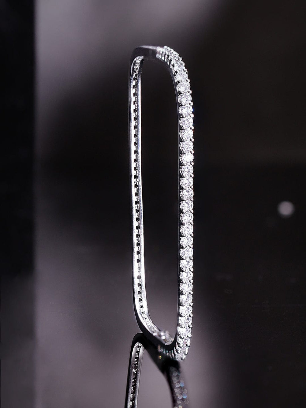 Rubans Rhodium plated Zirconia studded dainty Classy Bracelet Bangles & Bracelets