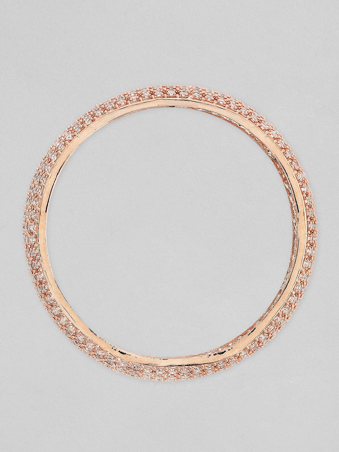 Rubans Rose gold plated bangles with studded american diamonds. Bangles &amp; Bracelets