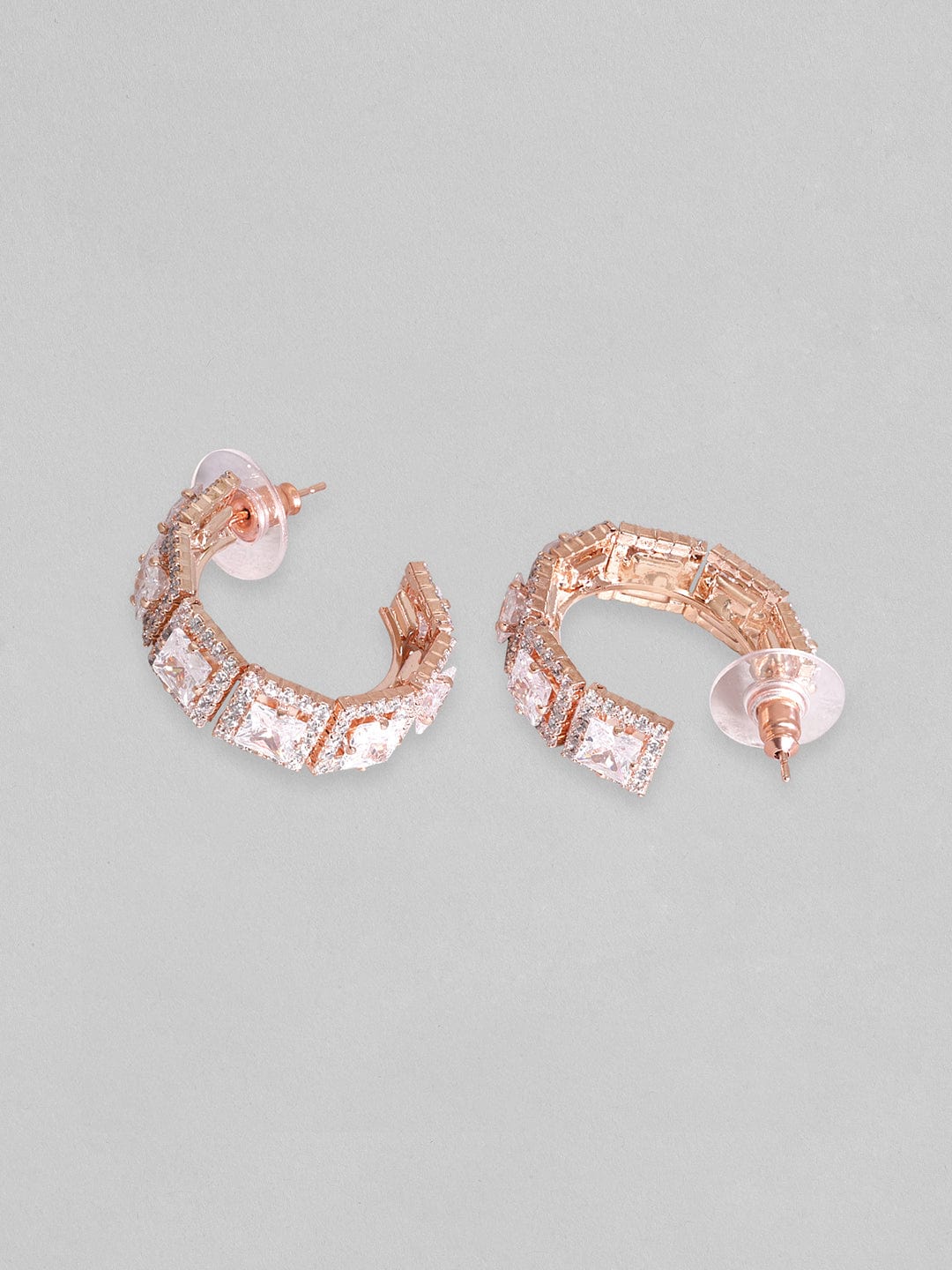 Rubans Rose Gold-Plated Circular Hoop Earrings Earrings