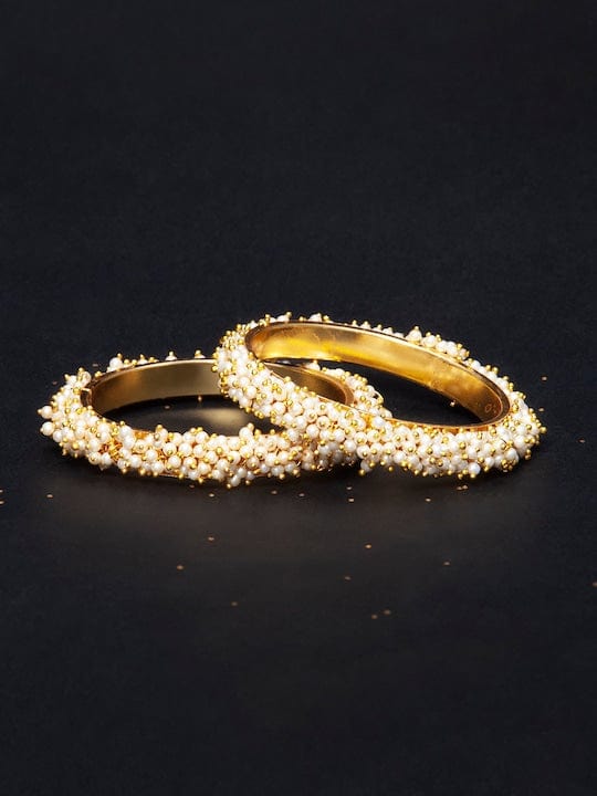 Rubans Set Of 2 Gold-Toned Bangle Set Bangles &amp; Bracelets