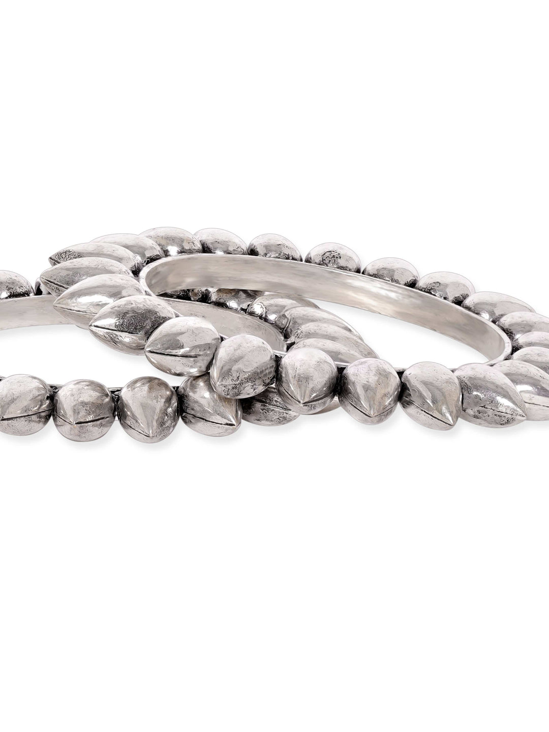 Rubans Set of 2 Oxidized Silver-Plated Bangles Vintage Elegance Bangles & Bracelets