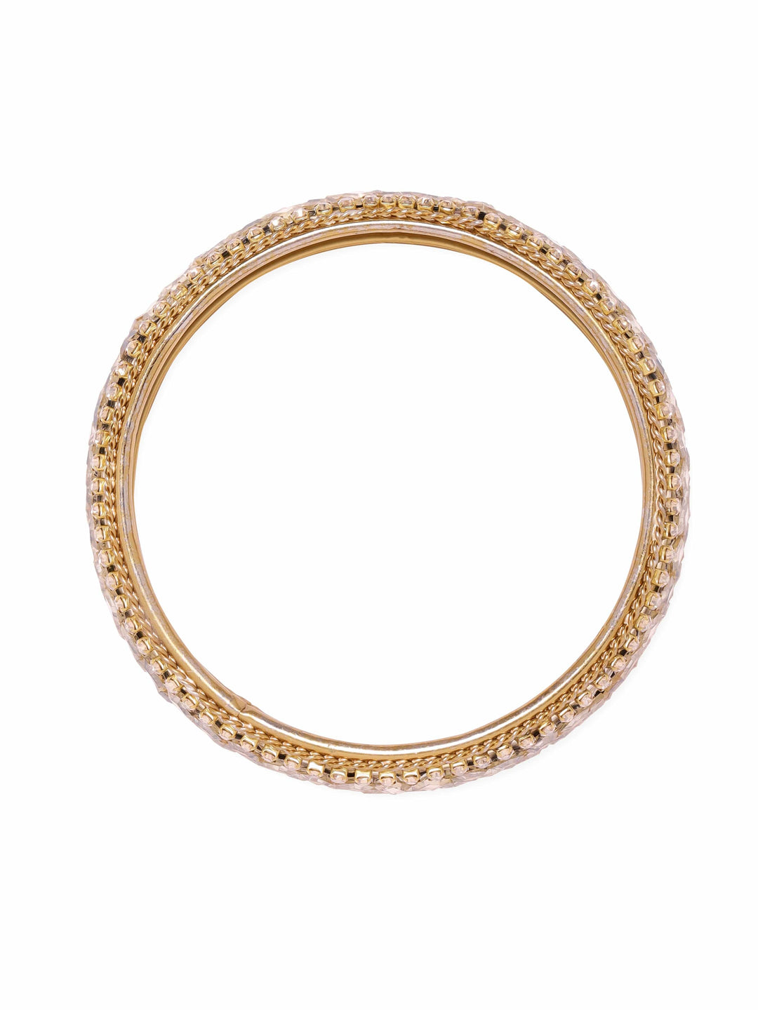 Rubans Set of 6, Antique Gold Mirror Studded Glorious Statement Bangles Bangles & Bracelets