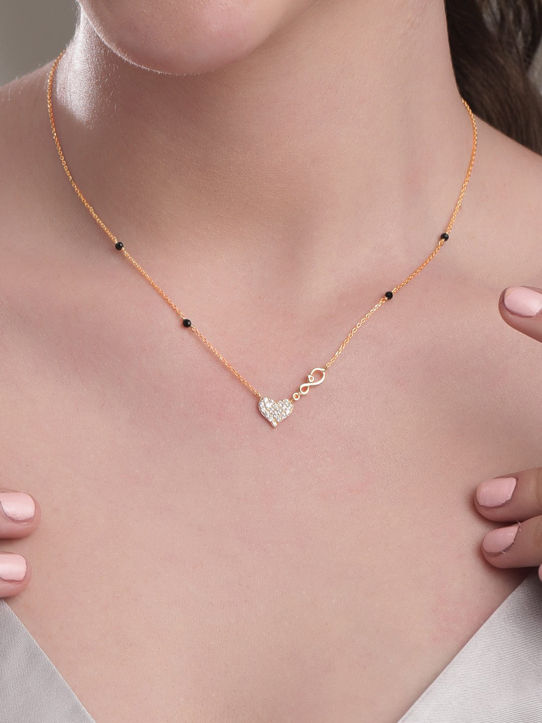 Heart shop pendant mangalsutra