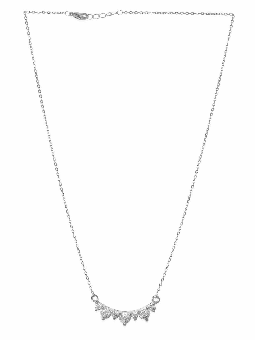 Rubans Silver 925 Sterling Silver Rhodium-Plated Chain Necklace