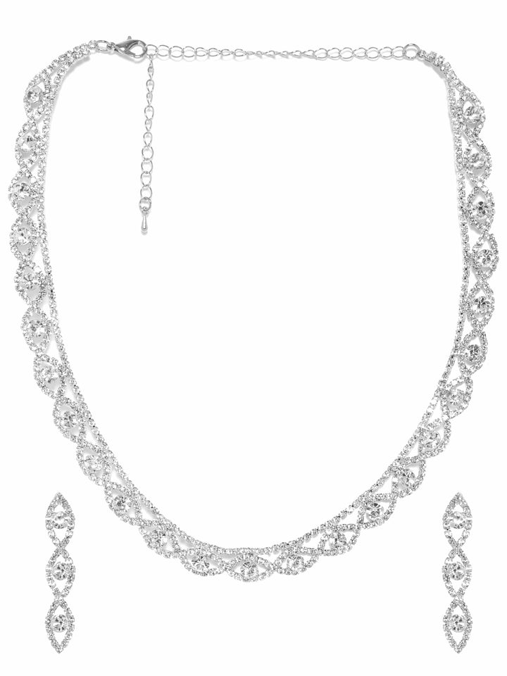 Rubans Silver Sagebrush Symphony Western Necklace Set Jewellery Sets