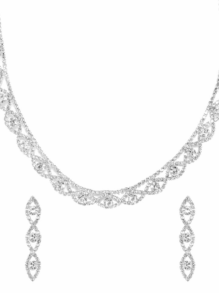 Rubans Silver Sagebrush Symphony Western Necklace Set Jewellery Sets
