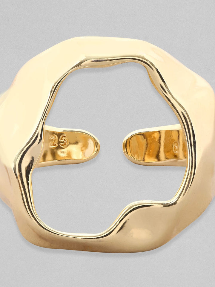Rubans Voguish 18 Kt Gold-Plated Adjustable Ring Rings