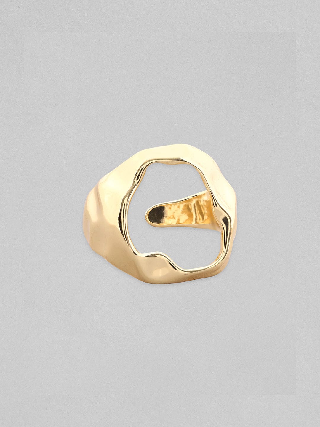 Rubans Voguish 18 Kt Gold-Plated Adjustable Ring Rings