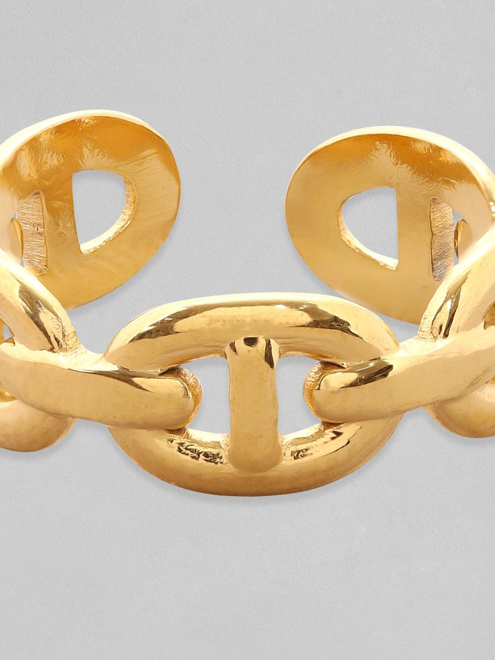 Rubans Voguish 18K Gold-Plated Adjustable Finger Ring Rings