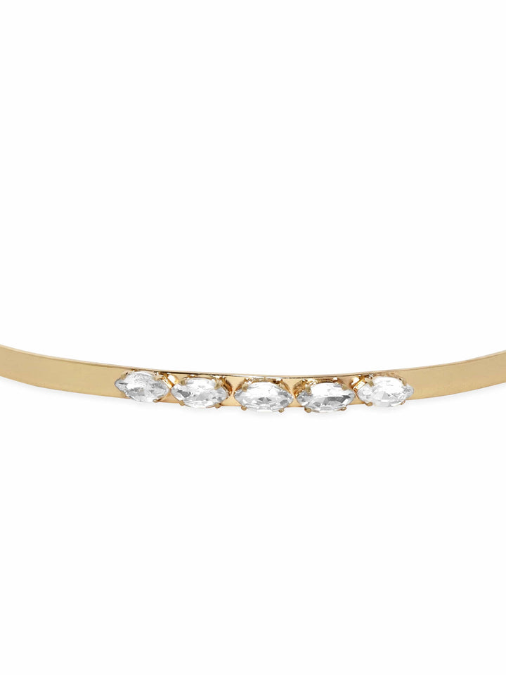 Rubans Voguish 18K Gold plated Crystal zirconia Choker necklace Necklace