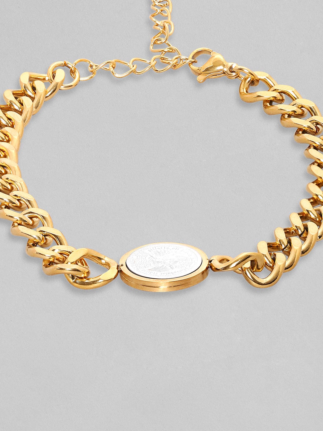 Rubans Voguish 18K Gold Plated Cuban Link Bracelet Bangles & Bracelets