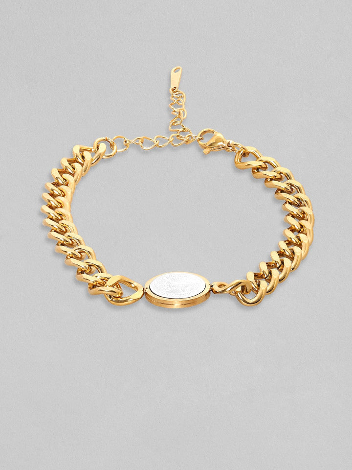 Rubans Voguish 18K Gold Plated Cuban Link Bracelet Bangles & Bracelets